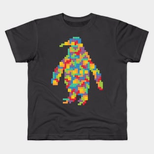 Tetris Penguin Kids T-Shirt